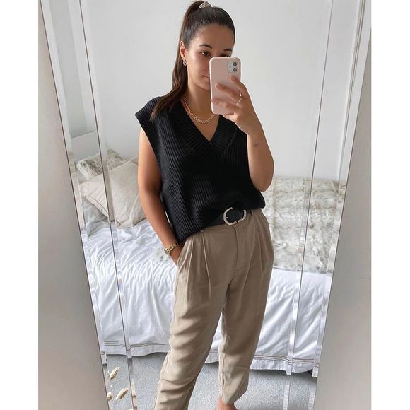 Knitted Oversized Vest Sweater Blogger Favorite - Picture 4 of 6